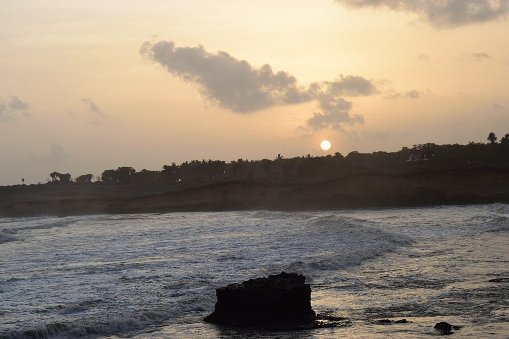 Sunset over Nagoa Beach in Diu.